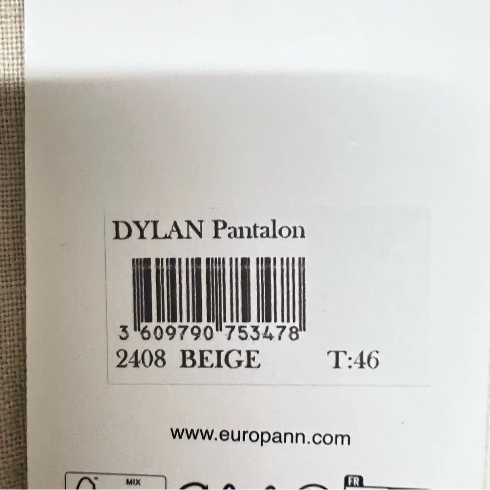 New Mens Europann Saint Tropez‎ Dylan Beige Casual Linen Trousers Pants